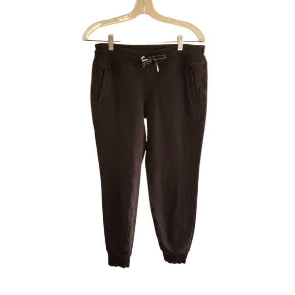 Calvin Klein Performance Sweatpants Black Joggers with Logo | Women Activewear L - Picture 2 of 5